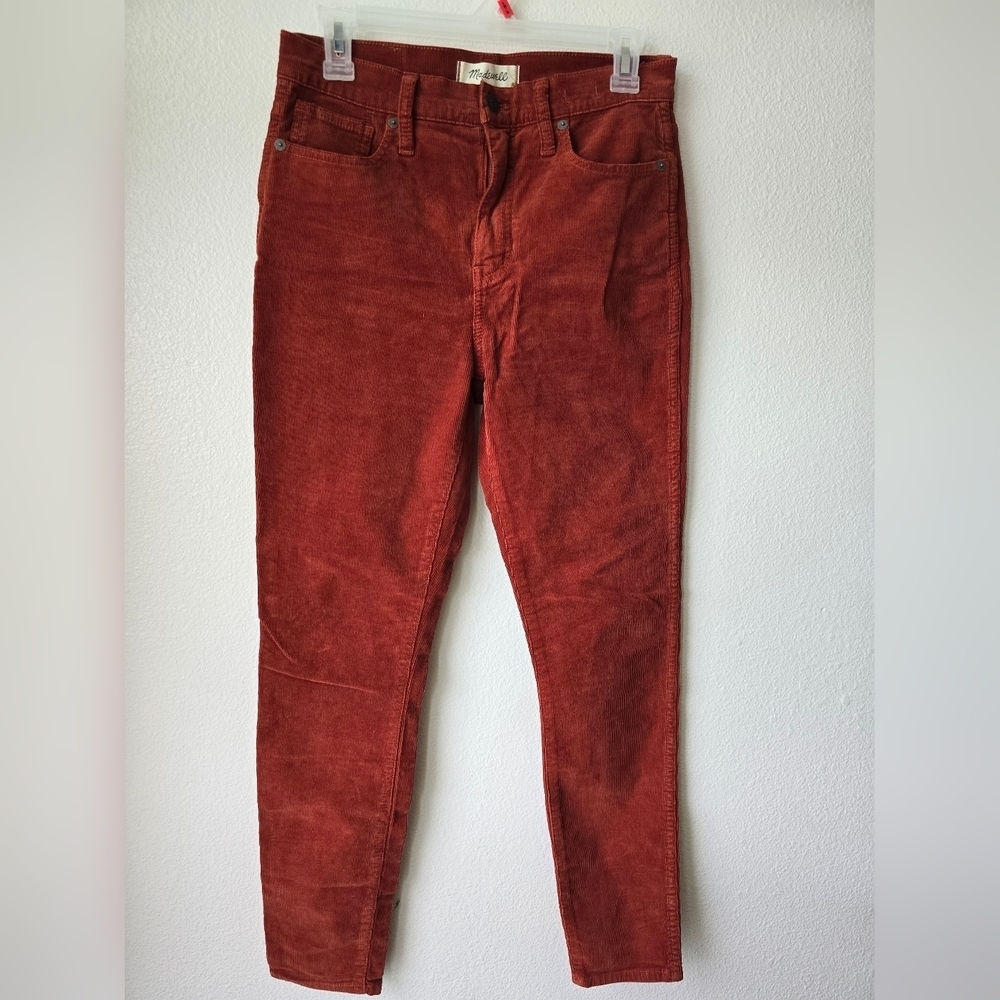 Madewell Women Rust Corduroy Pants - Picture 2 of 11